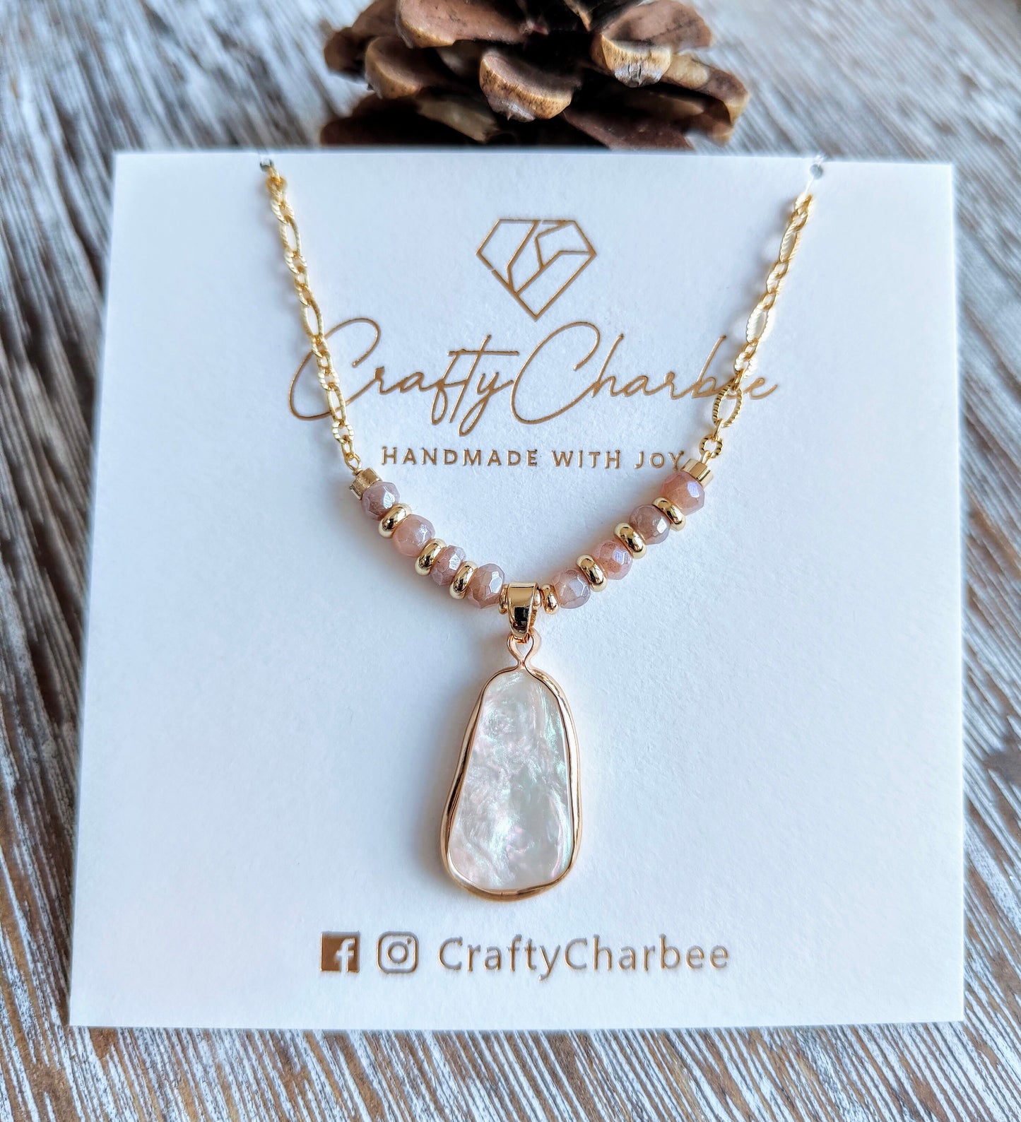 Goddess Moonstone 14K Gold Plated Pendant Necklace