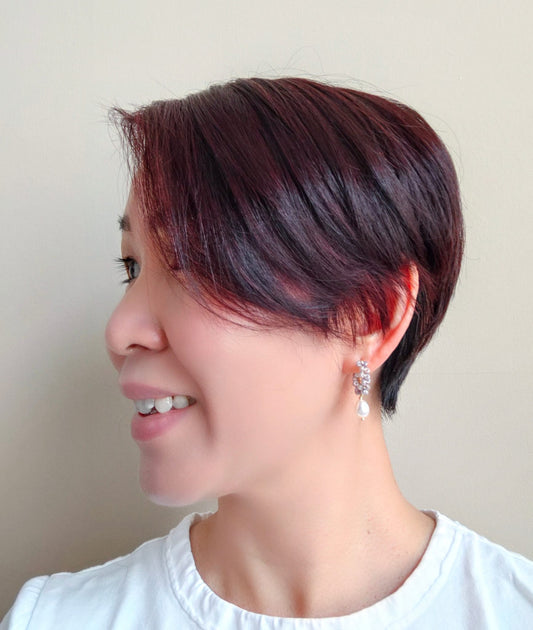 Glossy Grape Freshwater Pearl 14K Gold-Plated Earrings, The Sparkling Halo Collection