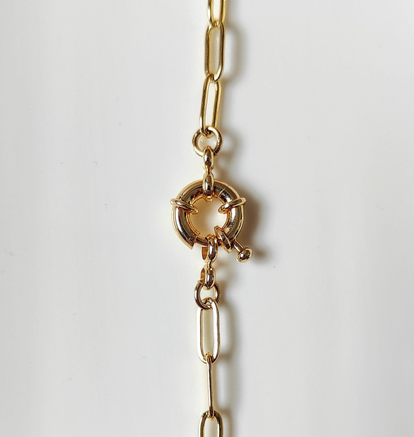 Natural Tiger Eye Stone 14K Gold-Plated Necklace