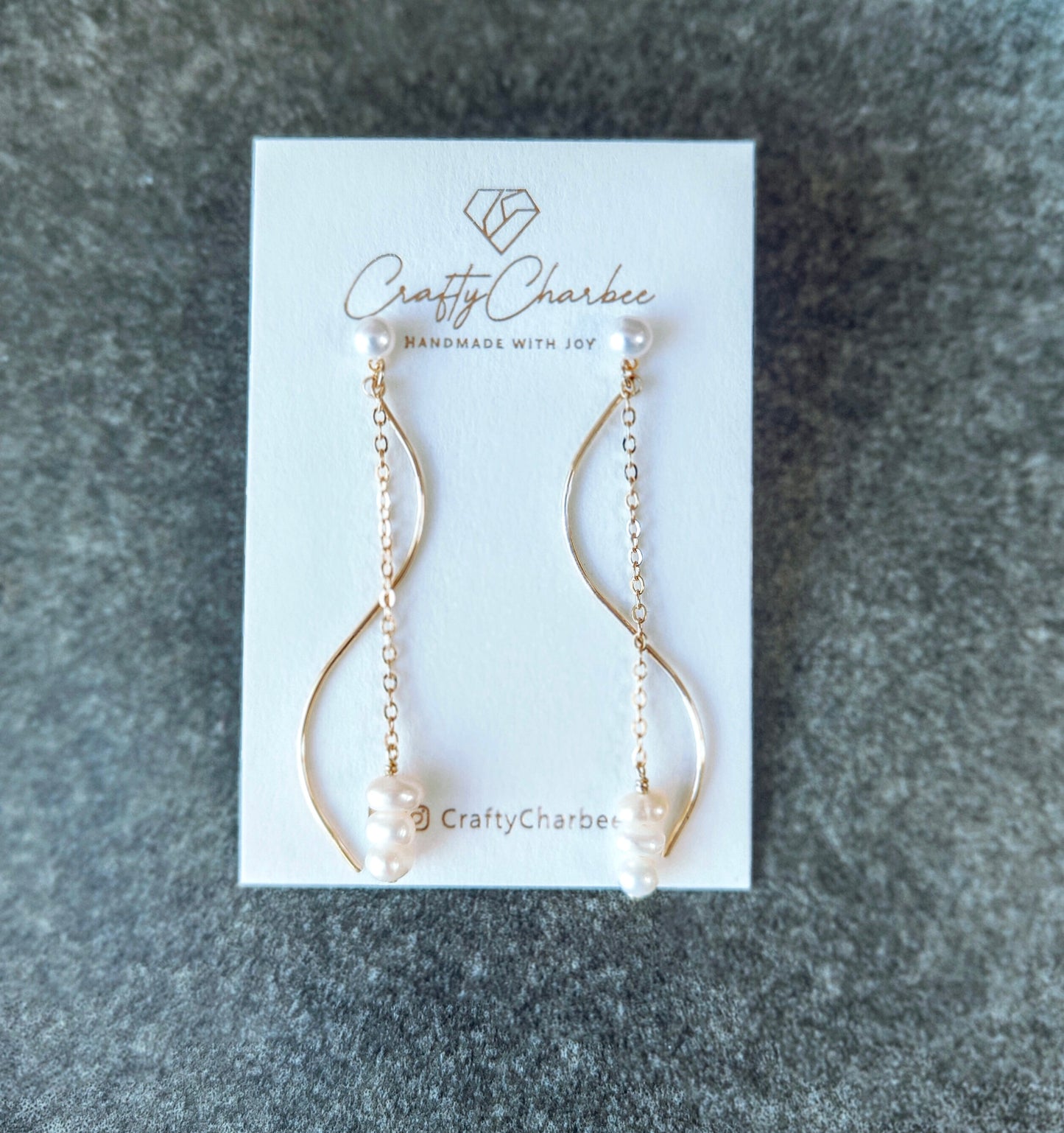 Natural Freshwater Pearl Dangle Earrings, 925 Sliver Stud
