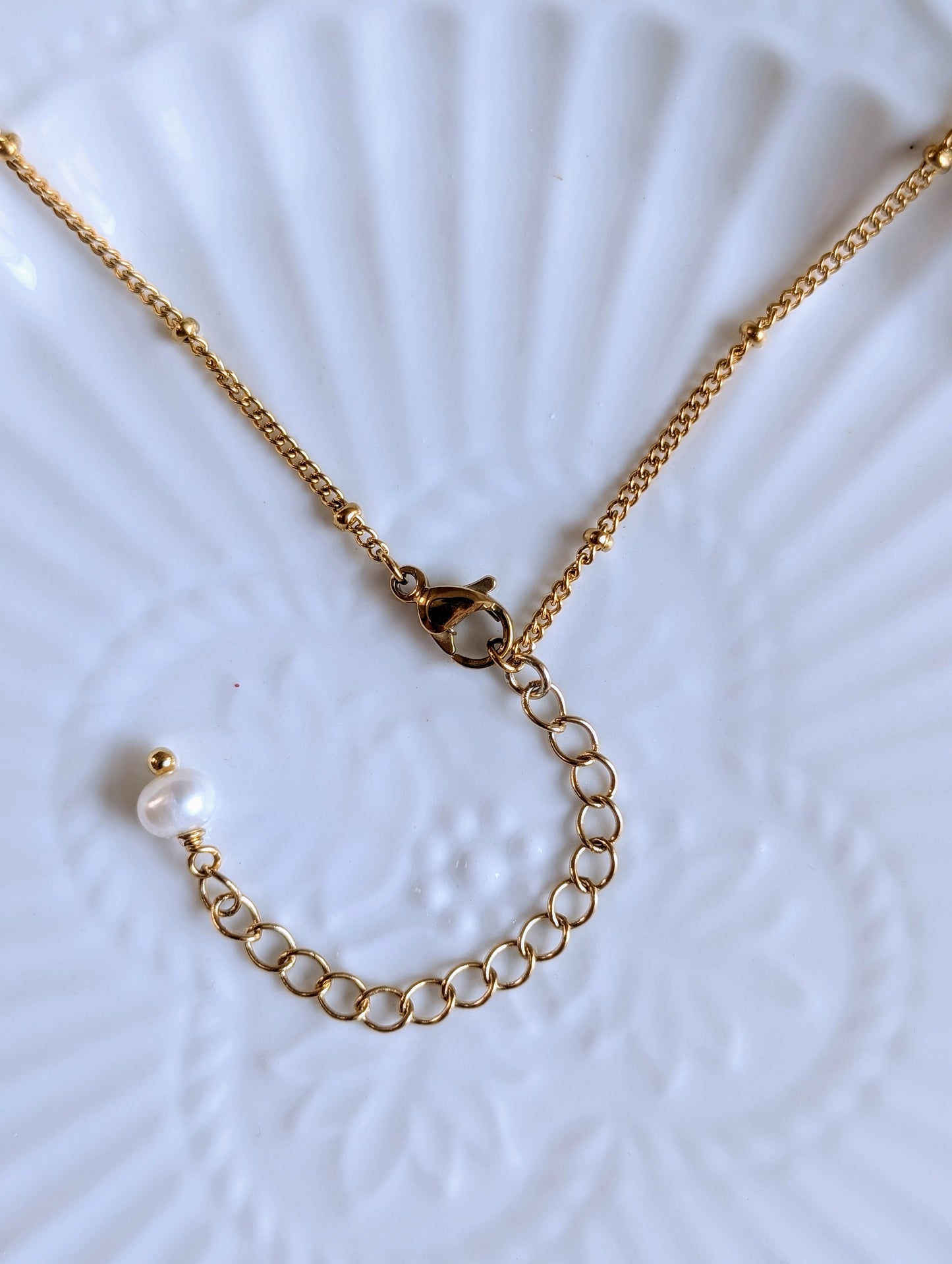 14K Gold Plated Necklace with Freshwater Pearls and Gold Coin Pendant