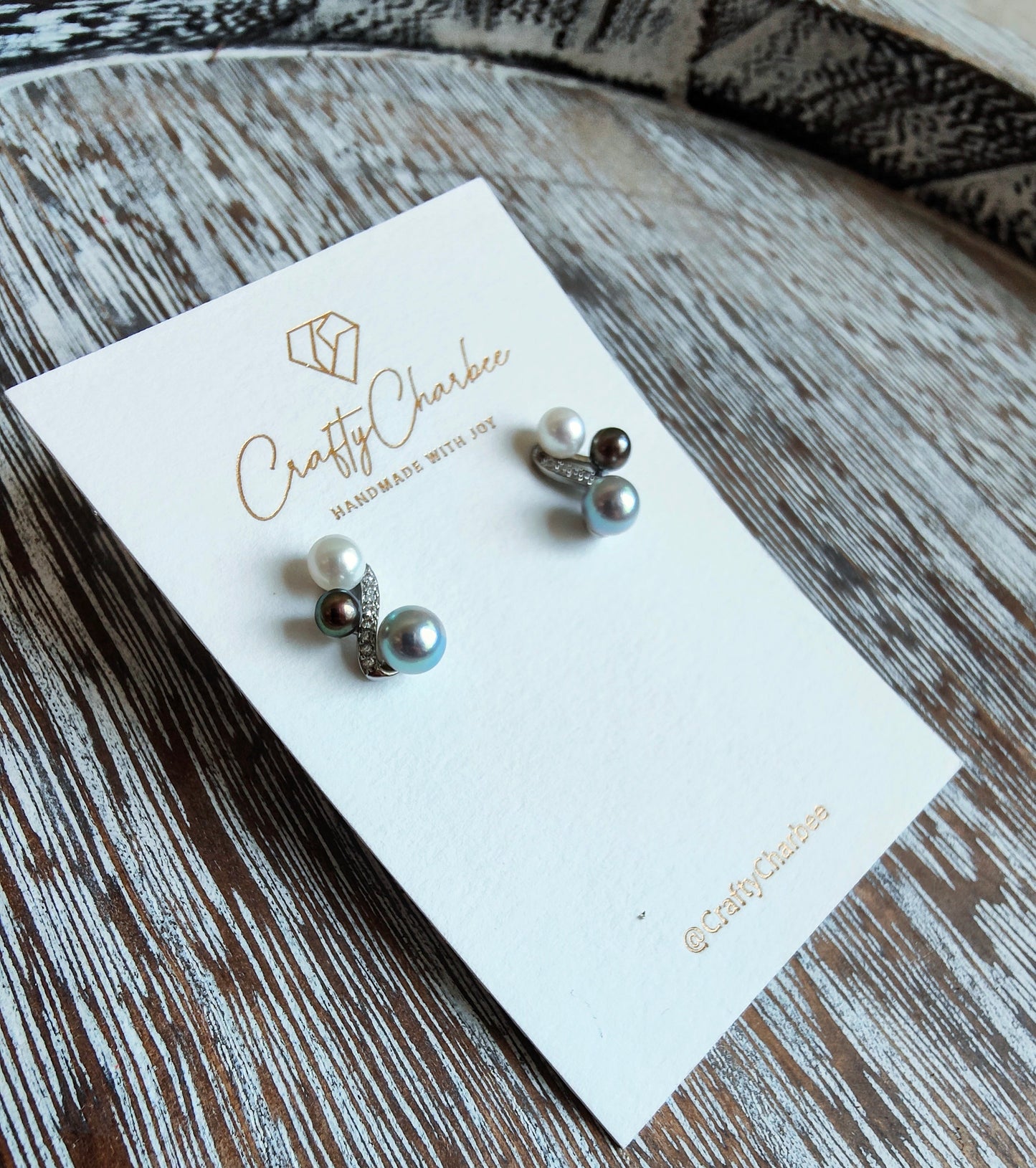 Sliver 925 Trio Harmony Freshwater Pearl Earrings, S925 Collection