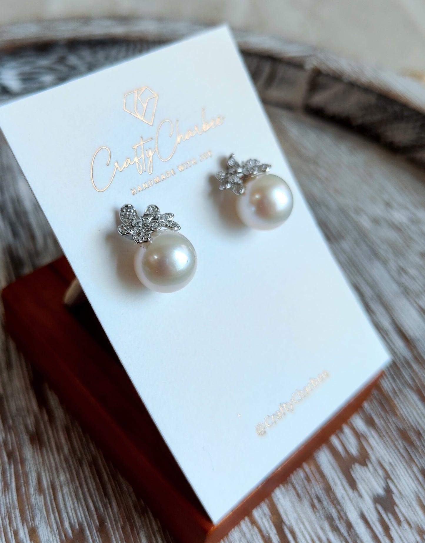 Sliver 925 White Edison Pearl Daisy Earrings , S925 Collection