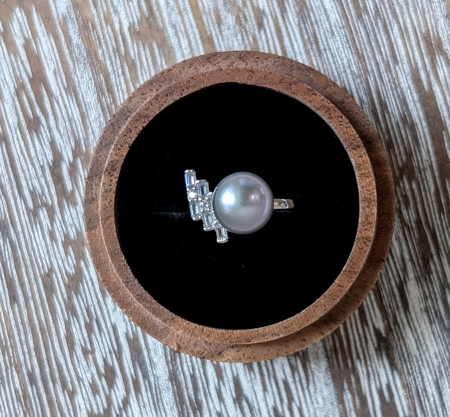 Sliver S925 Sleek Silver Pearl Ring, S925 Collection