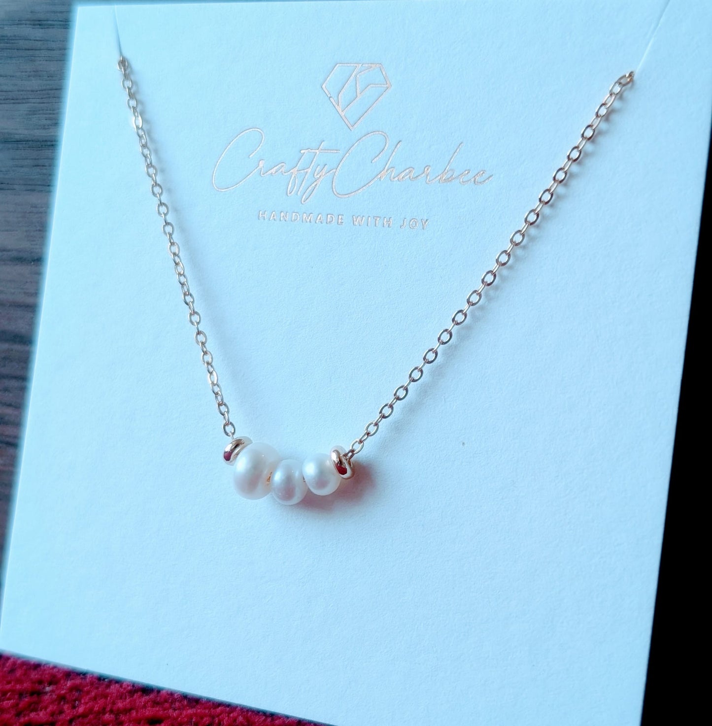 Pearl Duo 14K Gold Plated Necklace, Freshwater Pearl